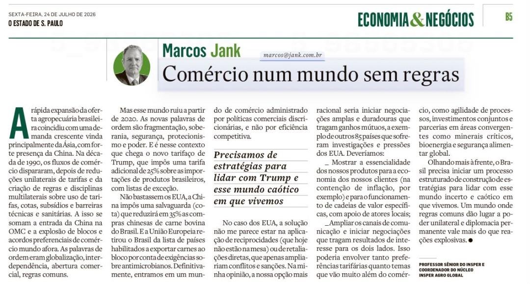 O comércio agrícola navega num mundo sem regras e incerto